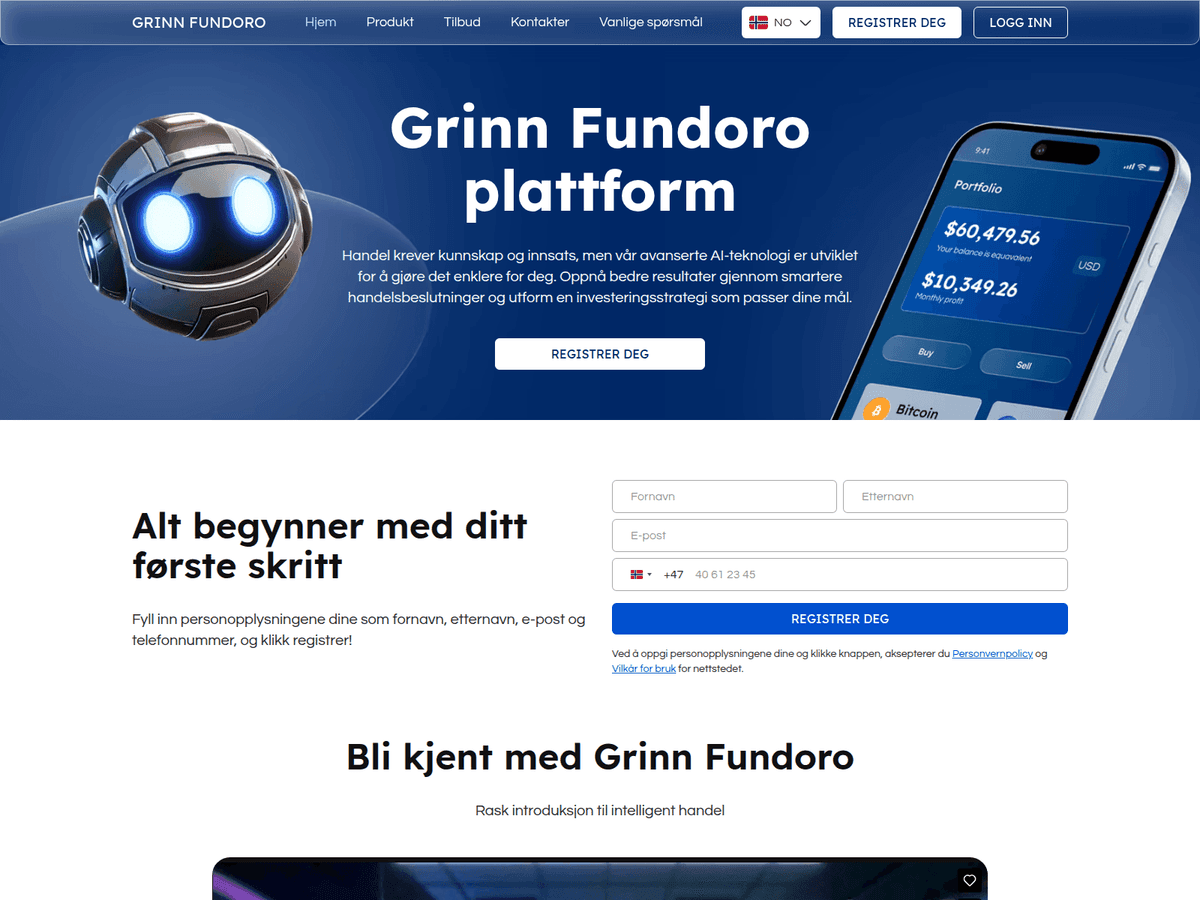 Screenshot von Grinn Fundoro
