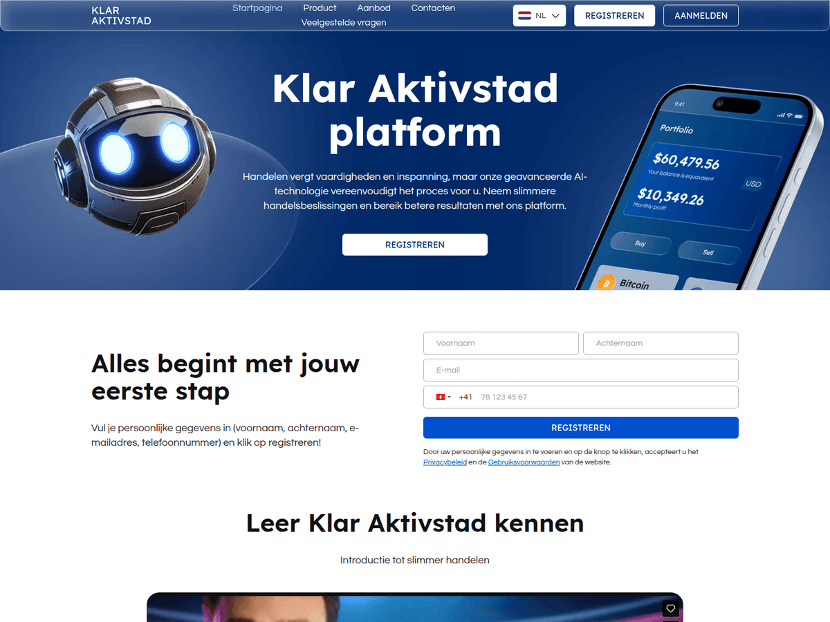Screenshot von Klar Aktivstad