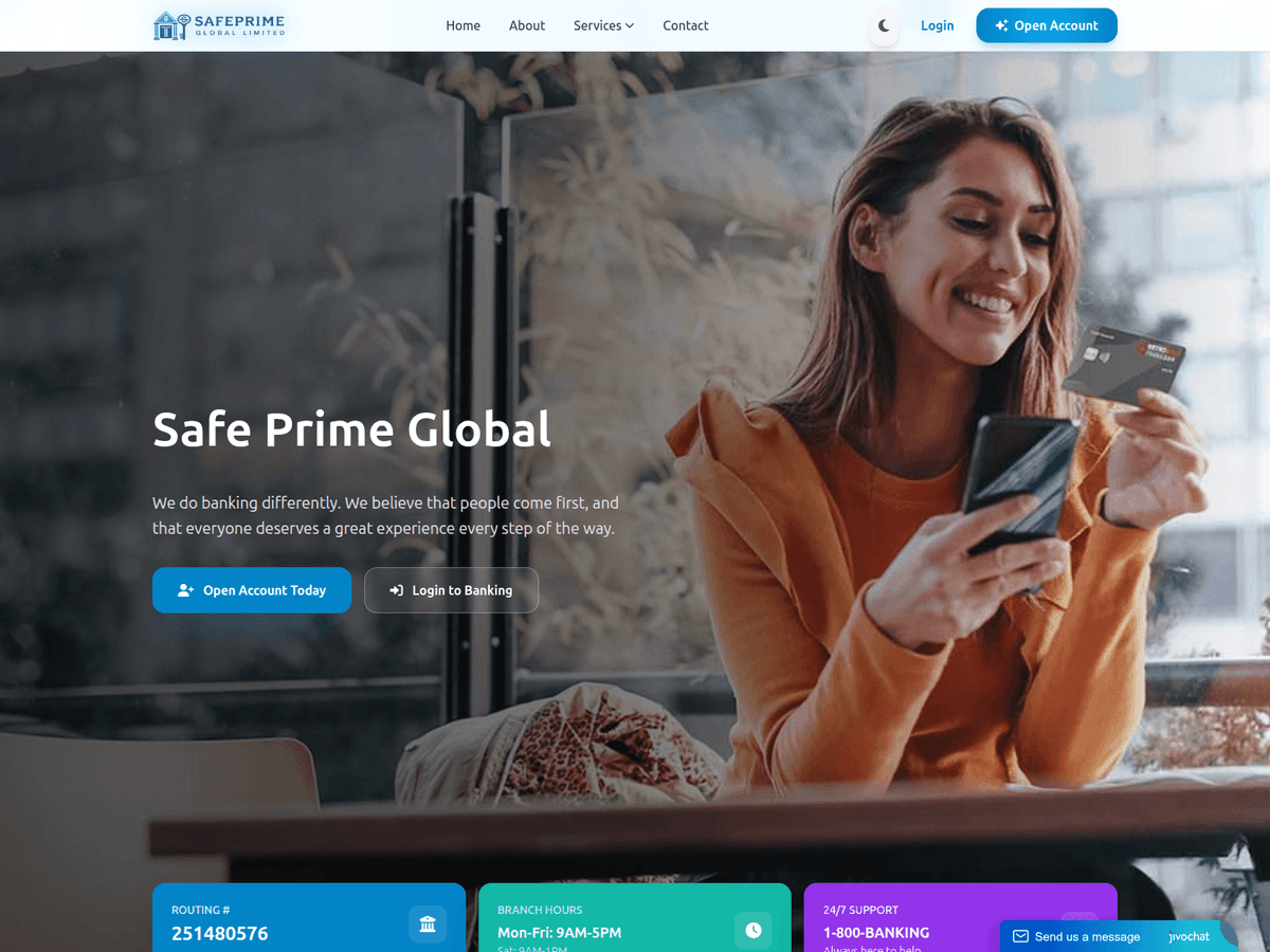 Screenshot von Safeprimeglobal