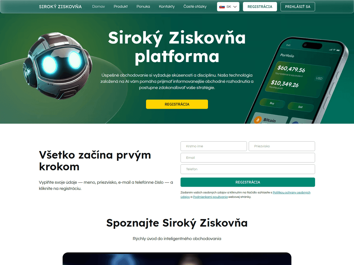 Screenshot von Siroky Ziskovna