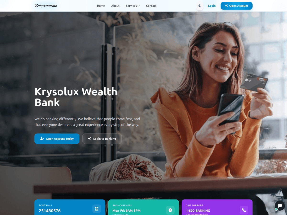 Screenshot von Blorvexwealthbank