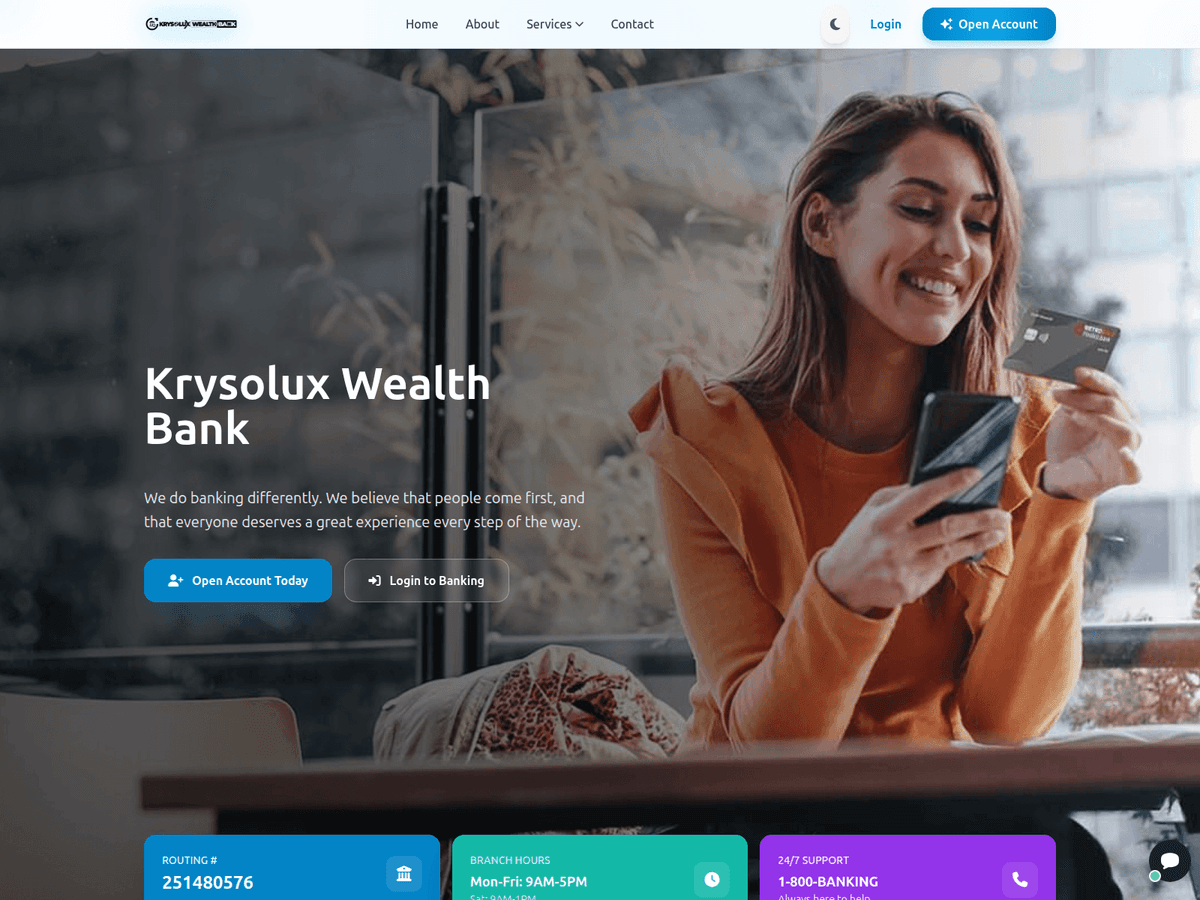Screenshot von Blorvexwealthbank