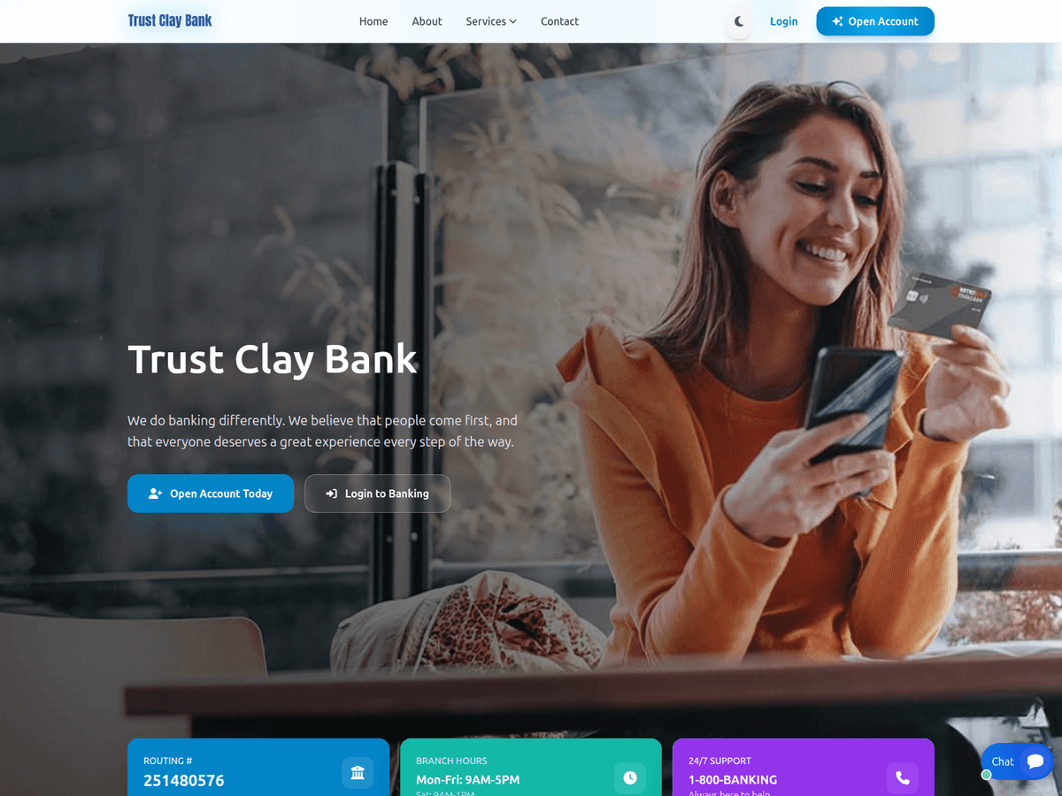 Screenshot von Trustclaysbank