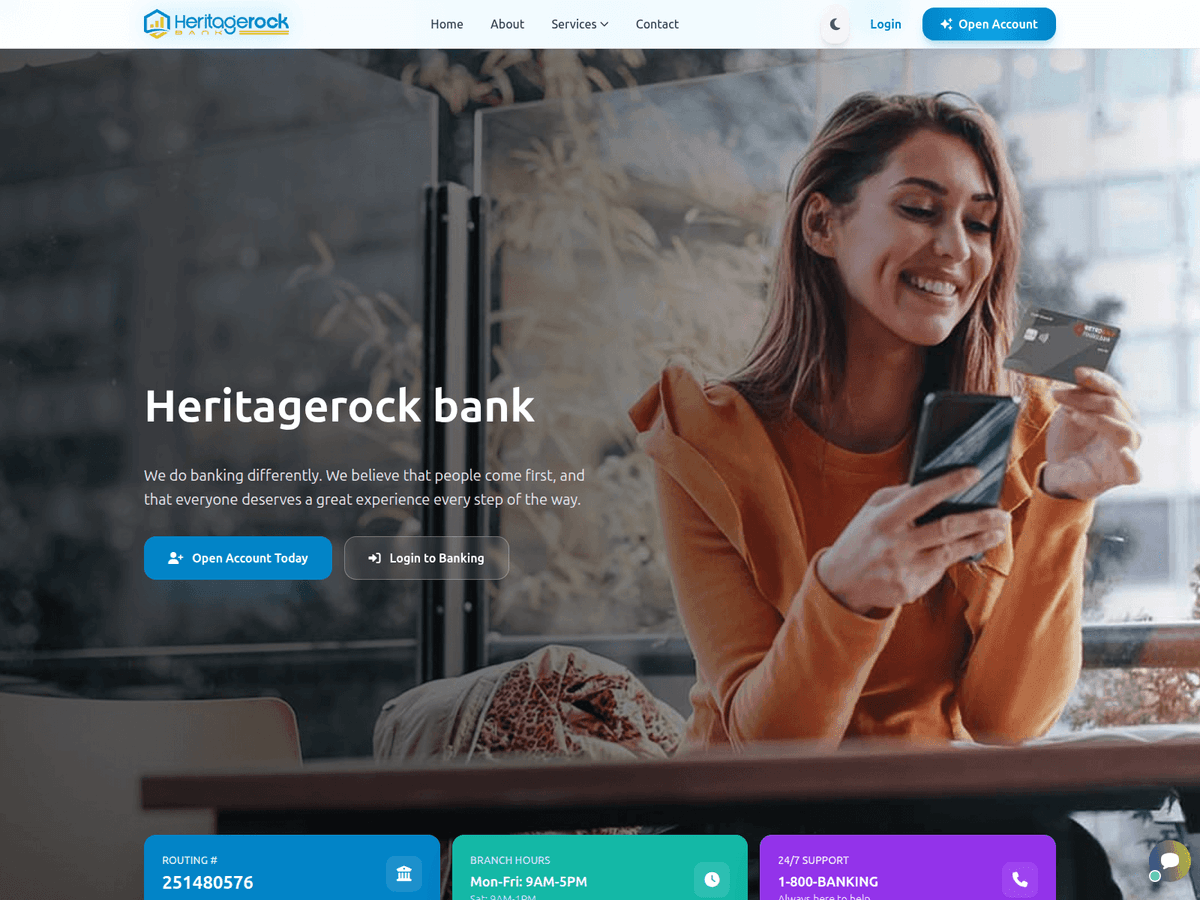 Screenshot von Heritagerockbank