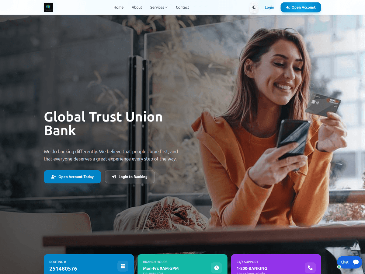 Screenshot von Globaltrustunionbank