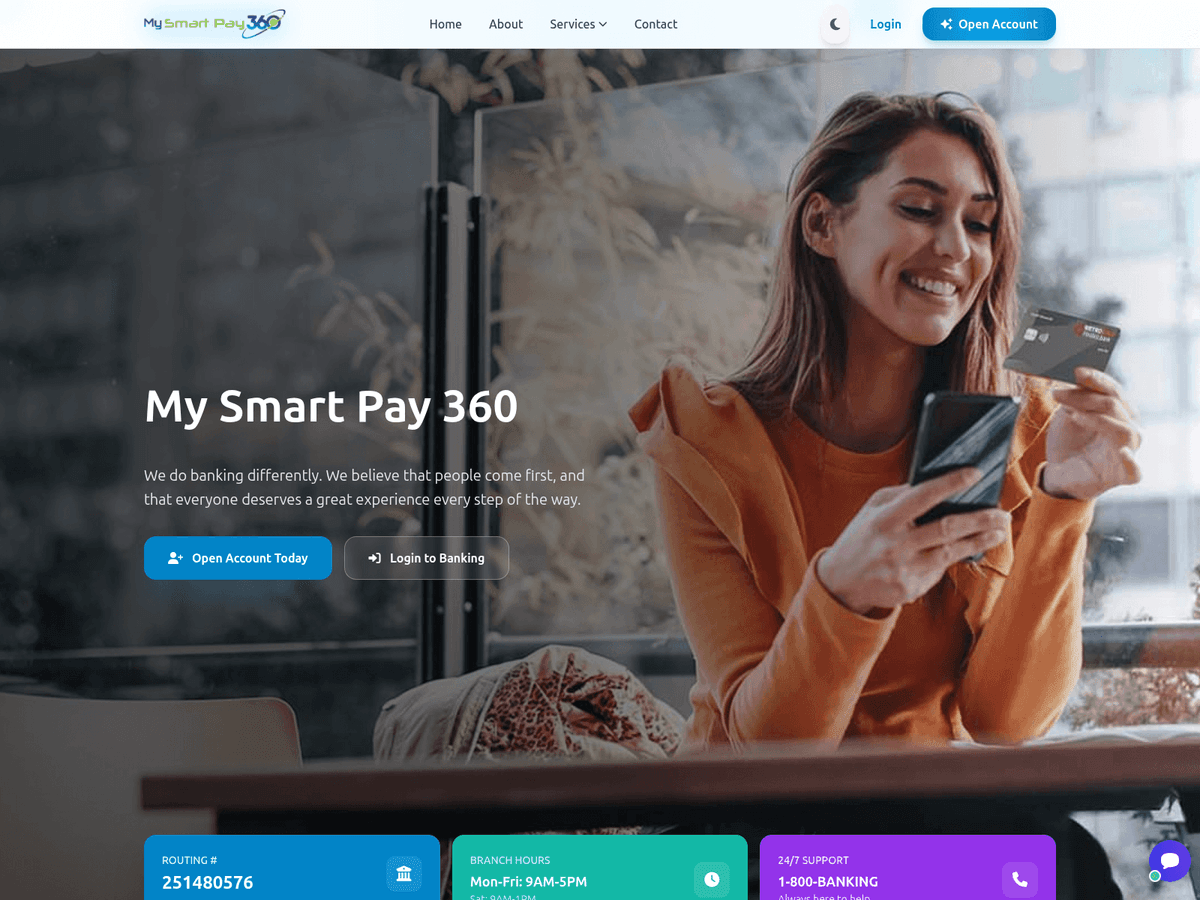 Screenshot von Mysmartpay360