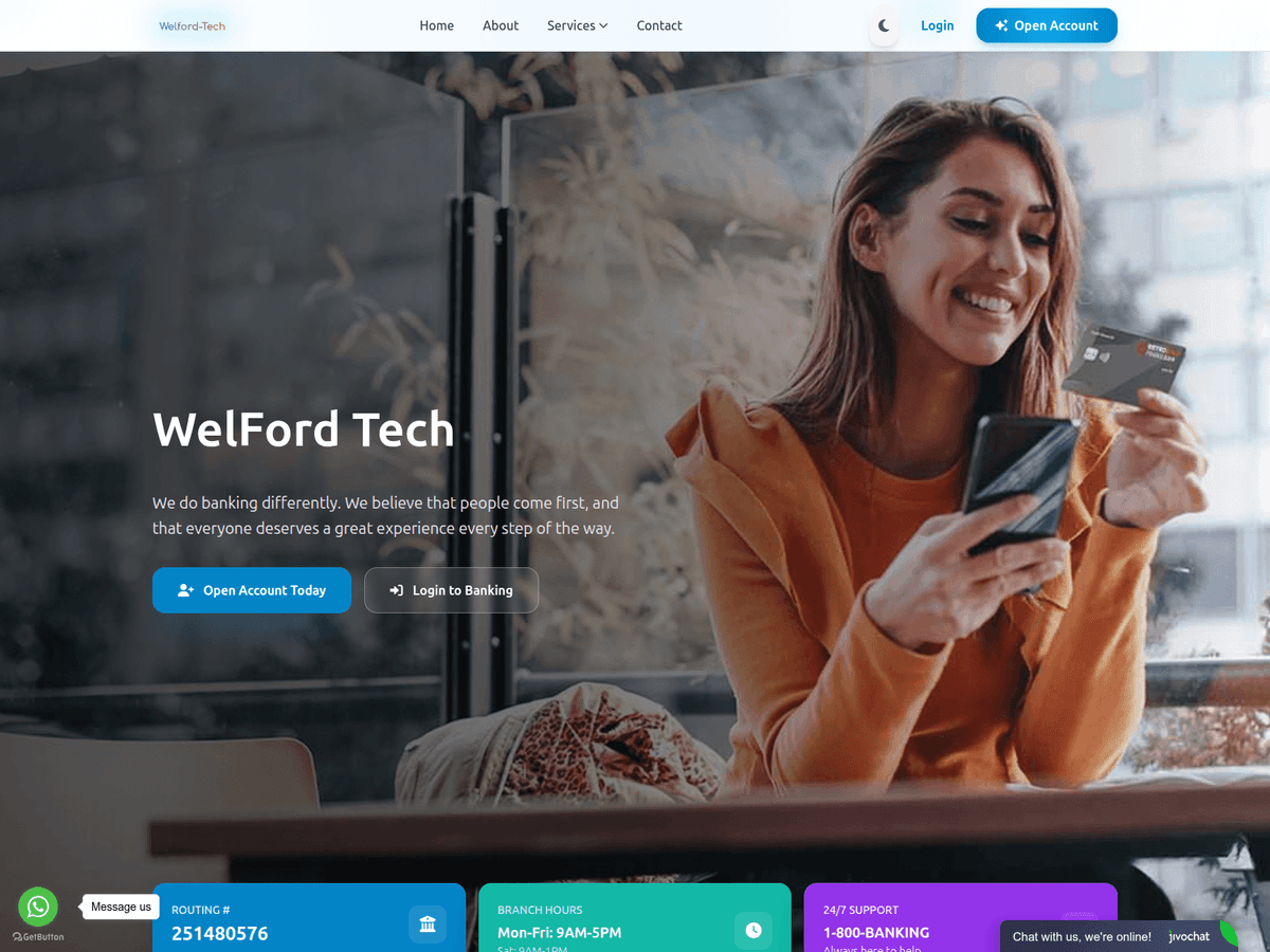 Screenshot der Webseite Welford Tech (welford-tech.live)
