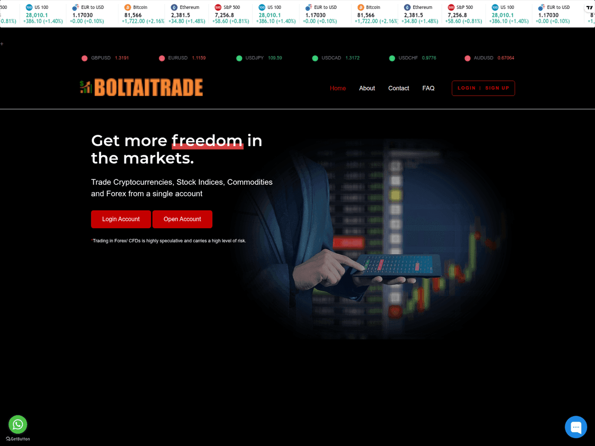 Screenshot von Boltaitrades