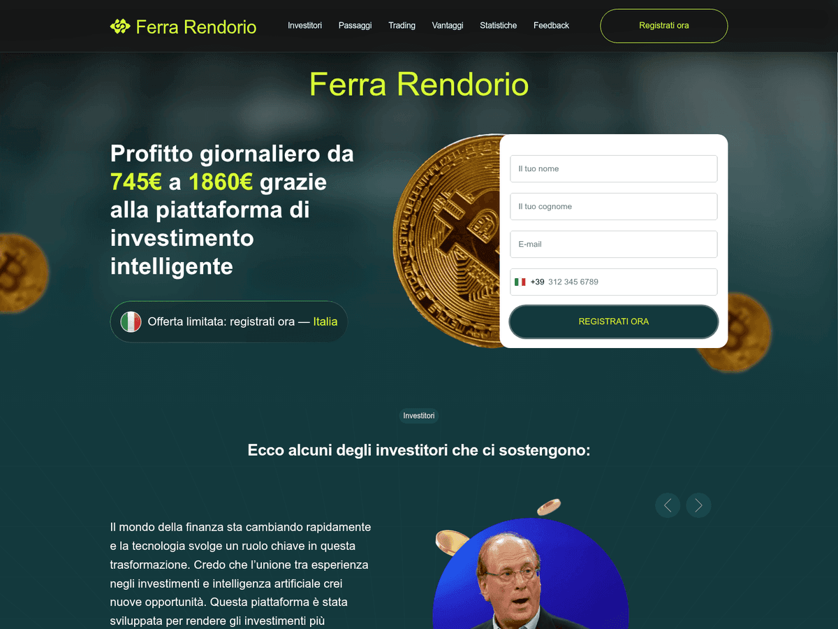 Screenshot der Webseite Ferra Rendorio (ferra-rendorio.org)