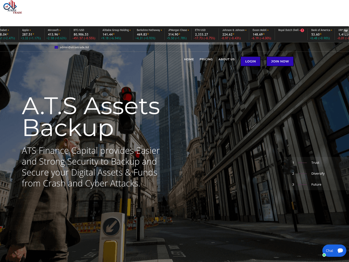 Screenshot von Atraxtrade