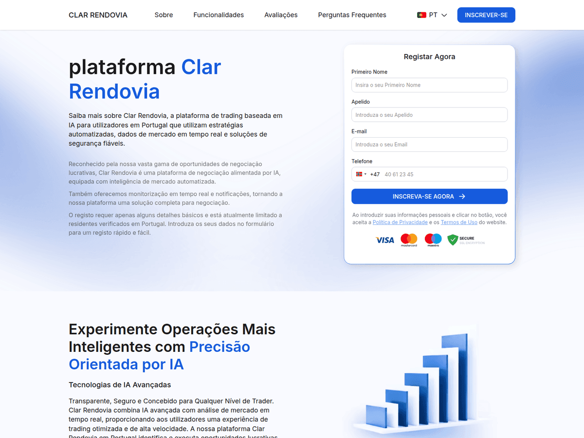 Screenshot der Webseite Clar Rendovia (clar-rendovia.com)