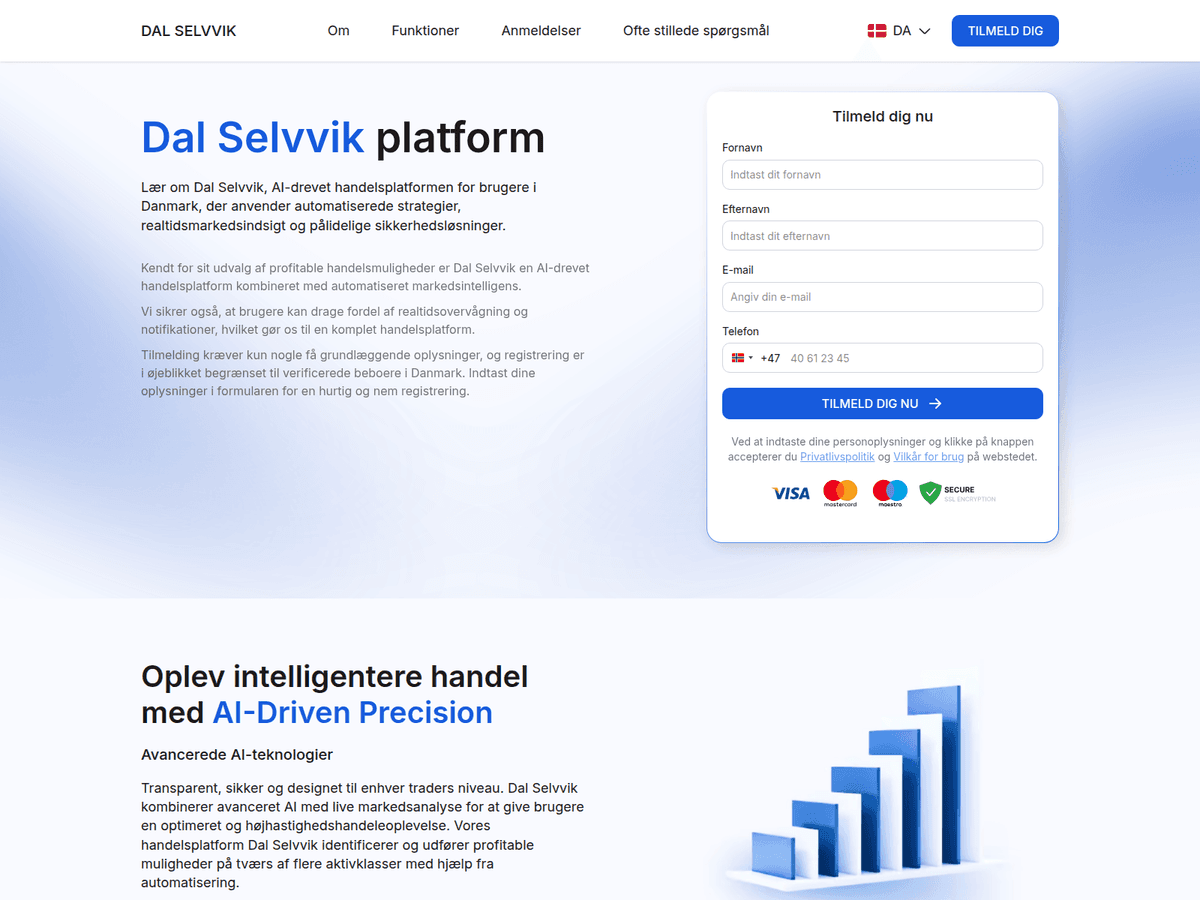 Screenshot der Webseite Dal Selvvik (dal-selvvik.com)