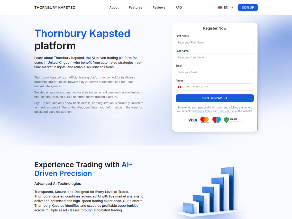 Screenshot der Webseite Thornbury Kapsted (thornbury-kapsted.com)