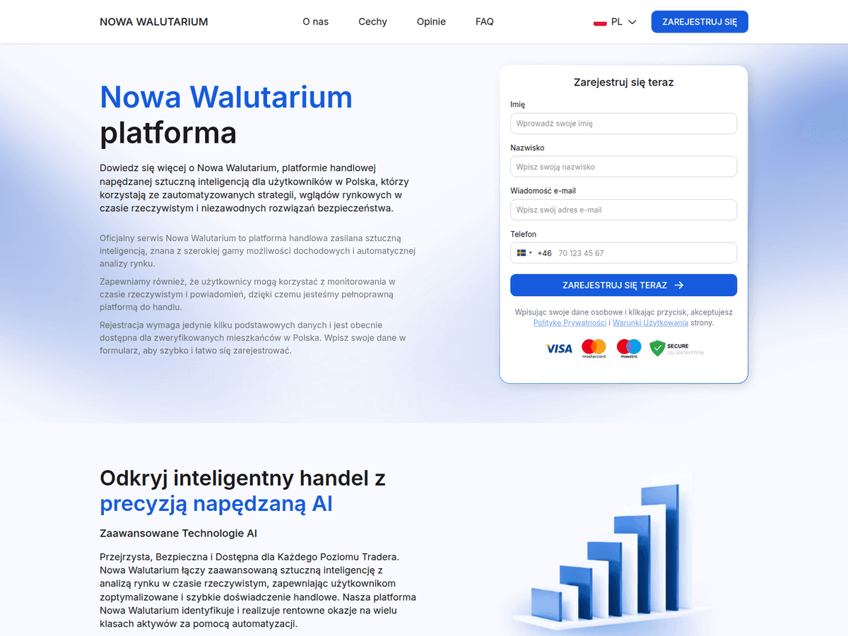 Screenshot der Webseite Nowa Walutarium (nowa-walutarium.com)