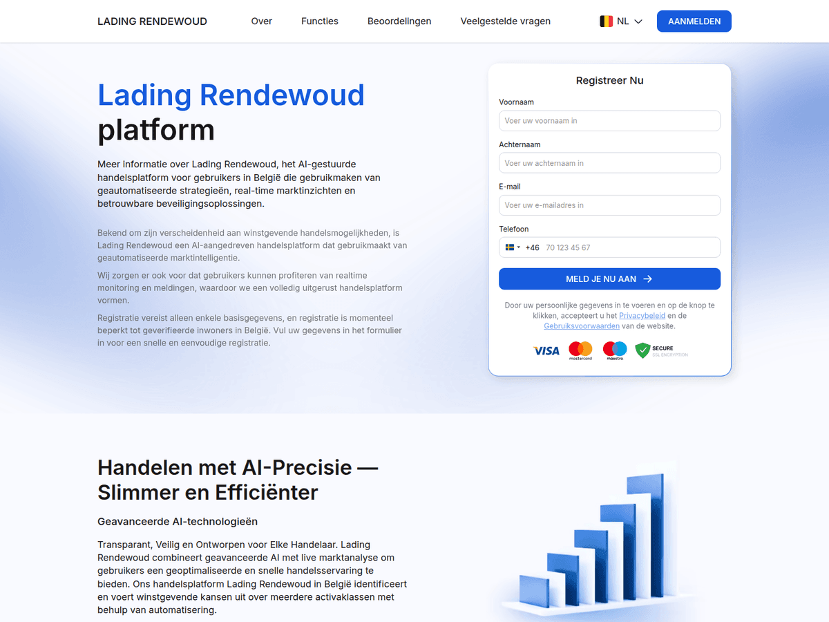 Screenshot der Webseite Lading Rendewoud (lading-rendewoud.com)