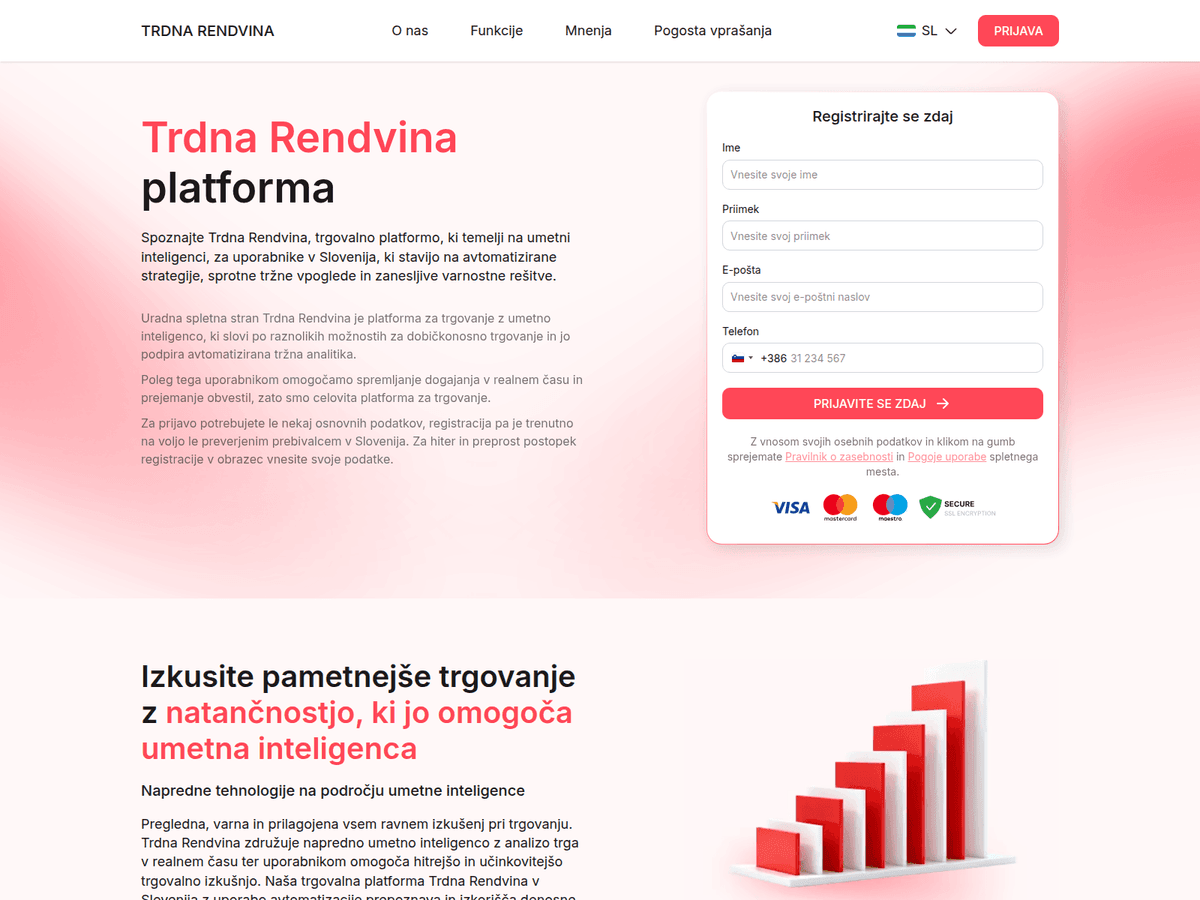 Screenshot der Webseite Trdna Rendvina (trdna-rendvina.com)