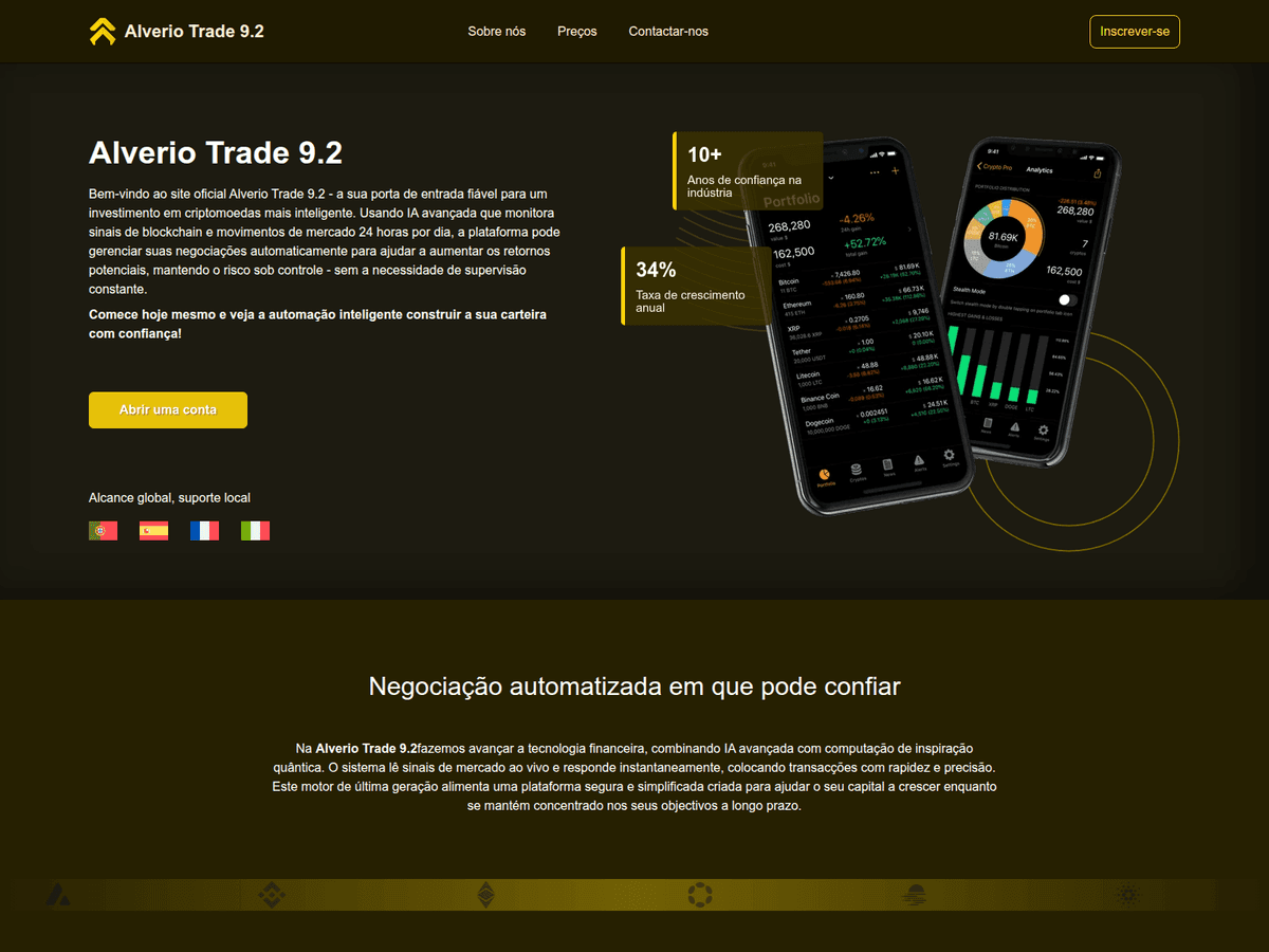 Screenshot von Alveriotrade