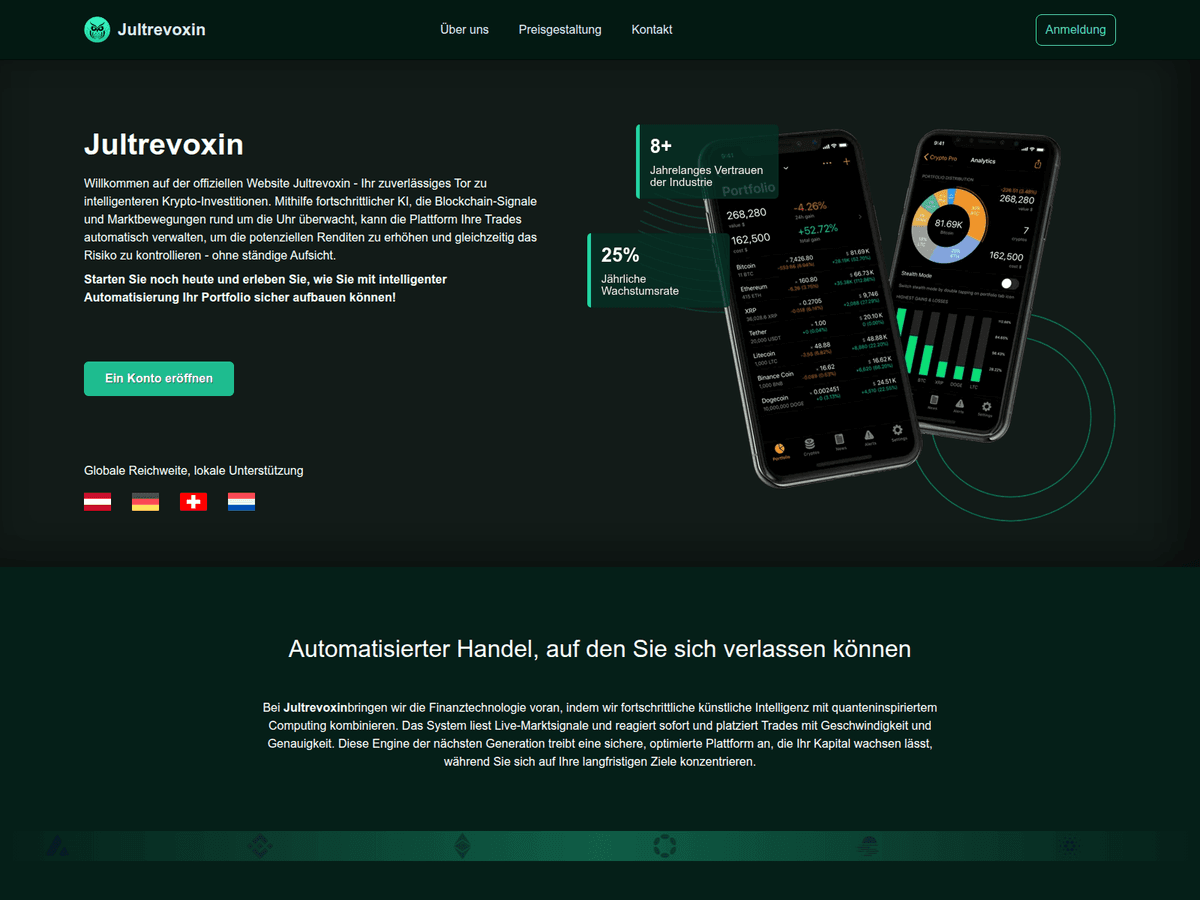 Screenshot der Webseite Jultrevoxin Ki (jultrevoxin-ki.at)