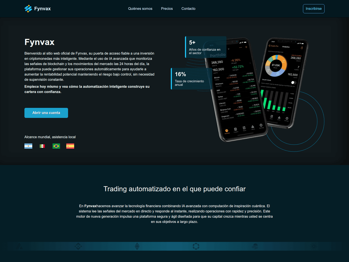 Screenshot der Webseite Fynvaxai (fynvaxai.com)