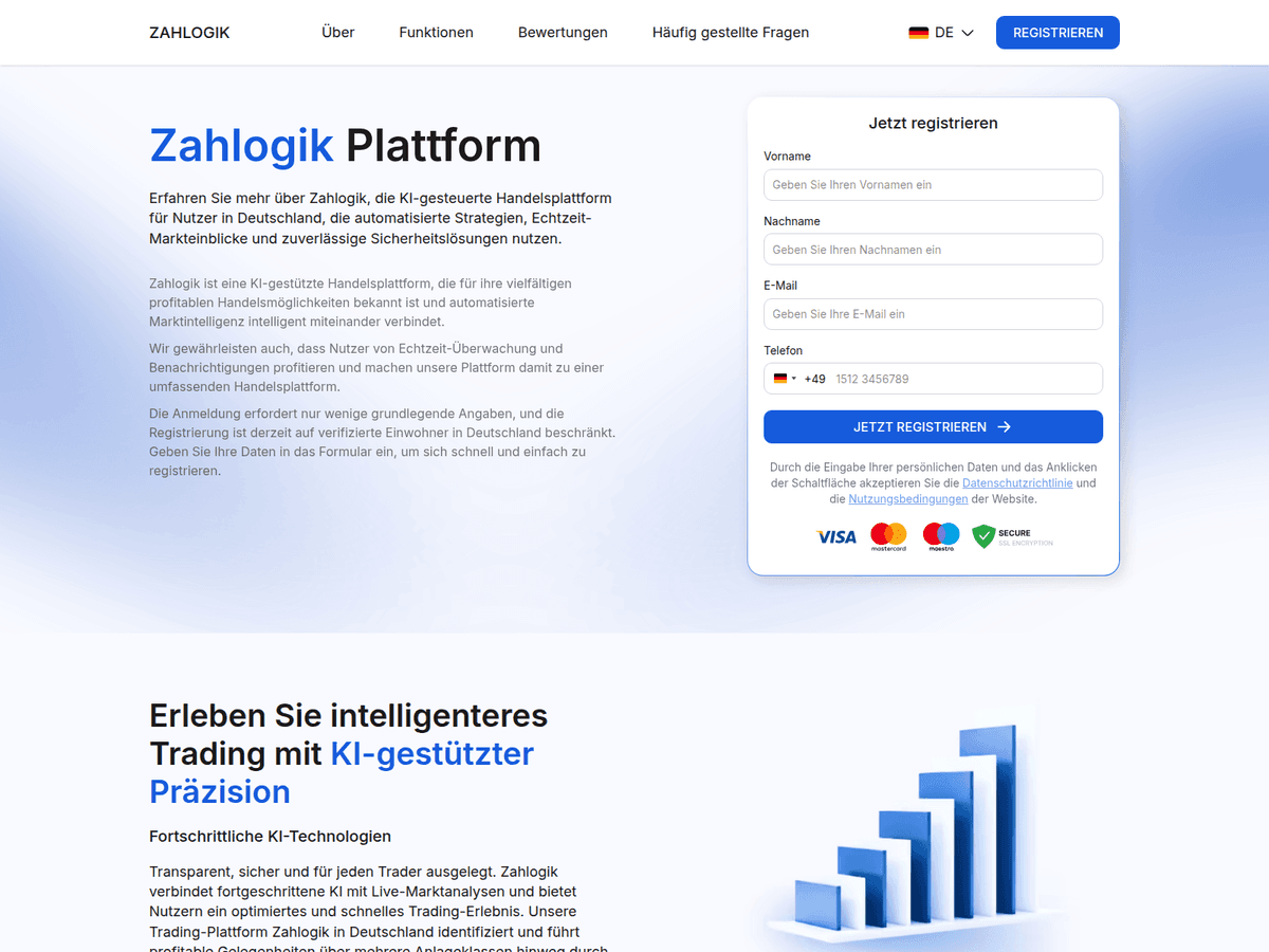 Screenshot der Webseite Zahlogik De (zahlogik-de.com)
