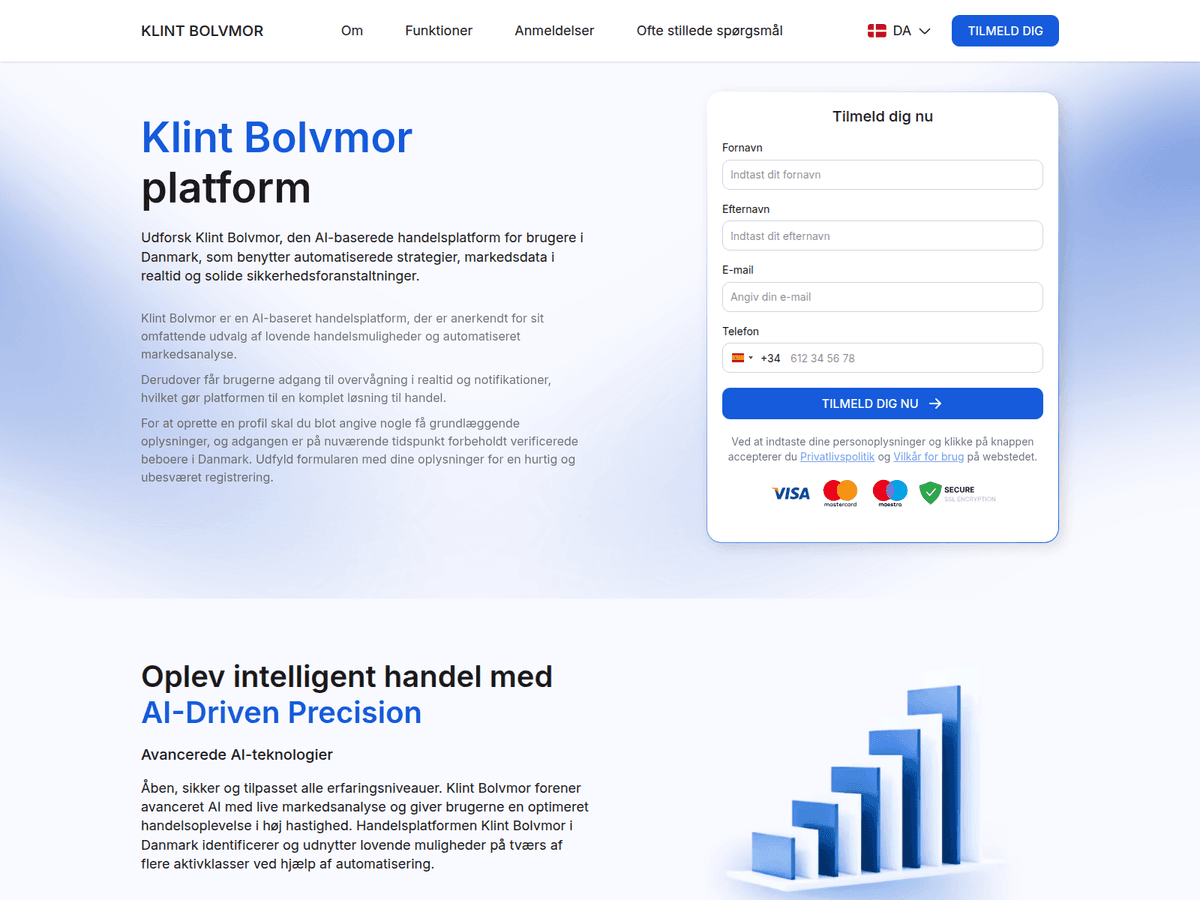 Screenshot der Webseite Klint Bolvmor (klint-bolvmor.com)