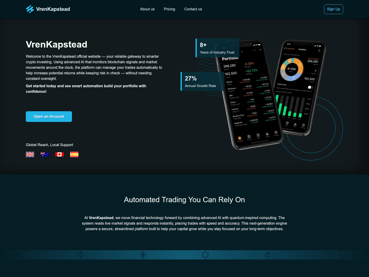 Screenshot der Webseite Vrenkapsteaduk (vrenkapsteaduk.com)
