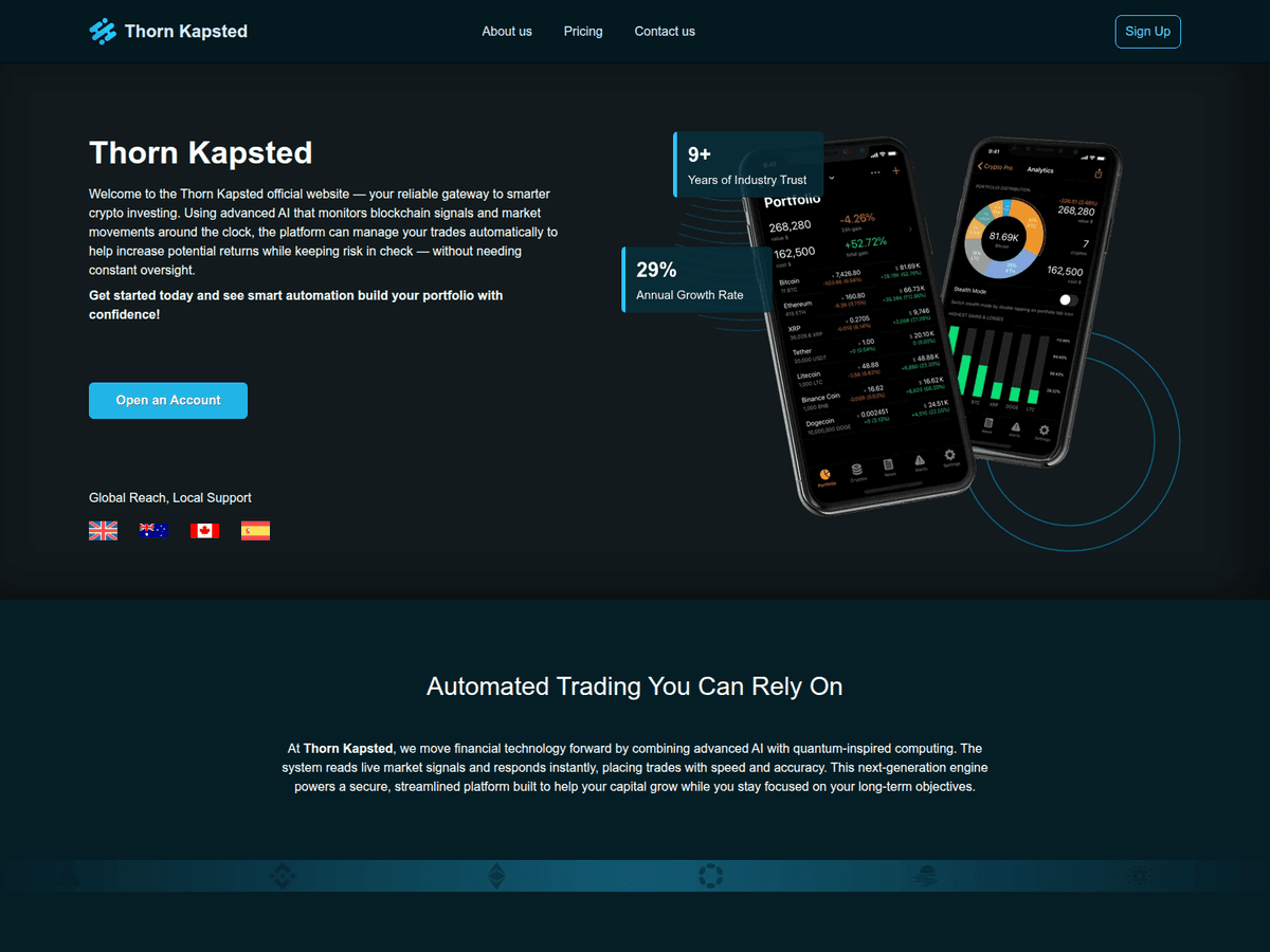 Screenshot der Webseite Thornkapsted (thornkapsted.com)