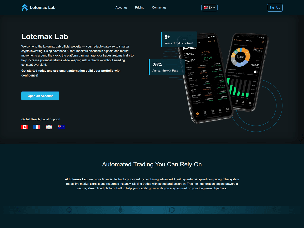 Screenshot der Webseite Lablotemax (lablotemax.com)