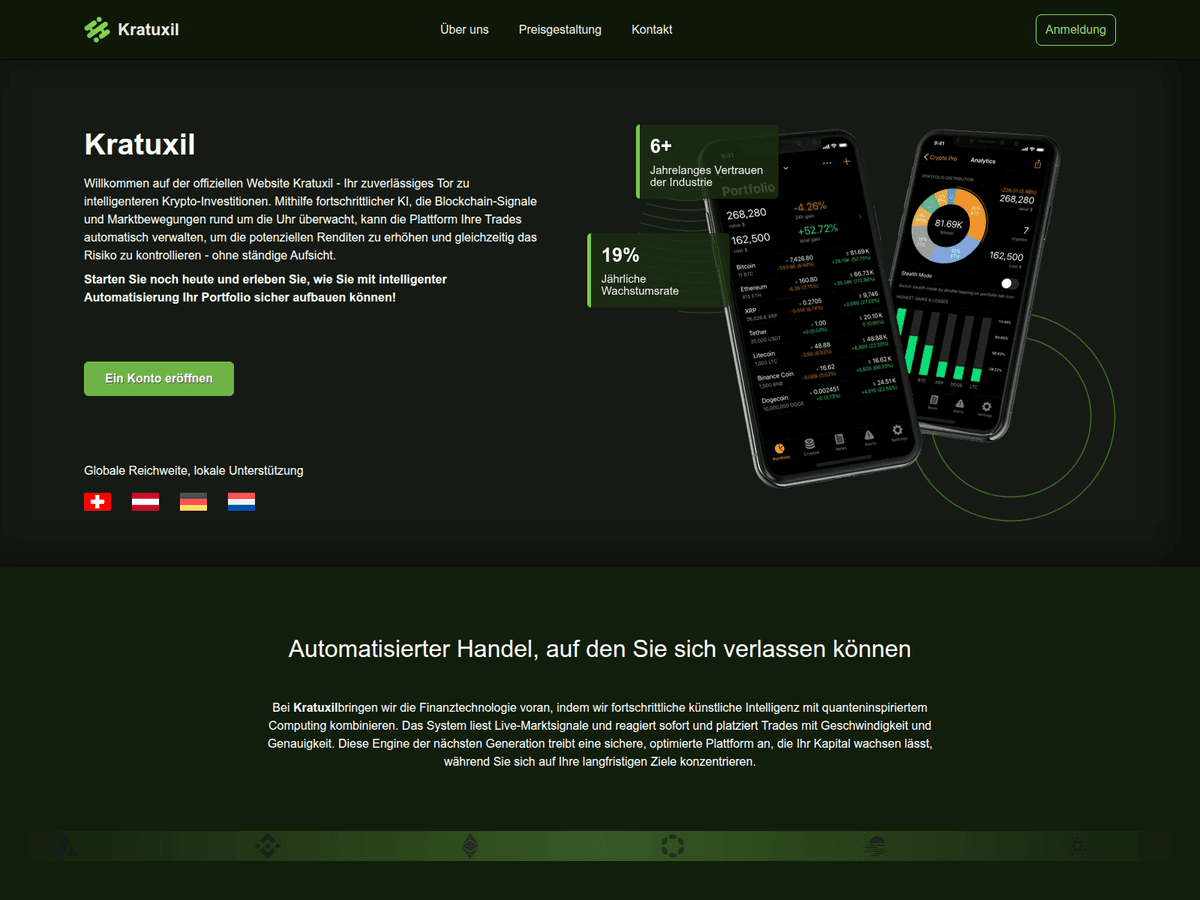 Screenshot der Webseite Kratuxilch (kratuxilch.com)