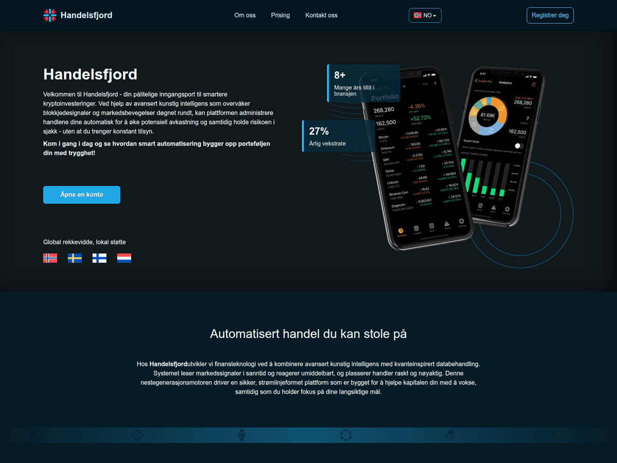 Screenshot der Webseite Handelsfjordno (handelsfjordno.com)