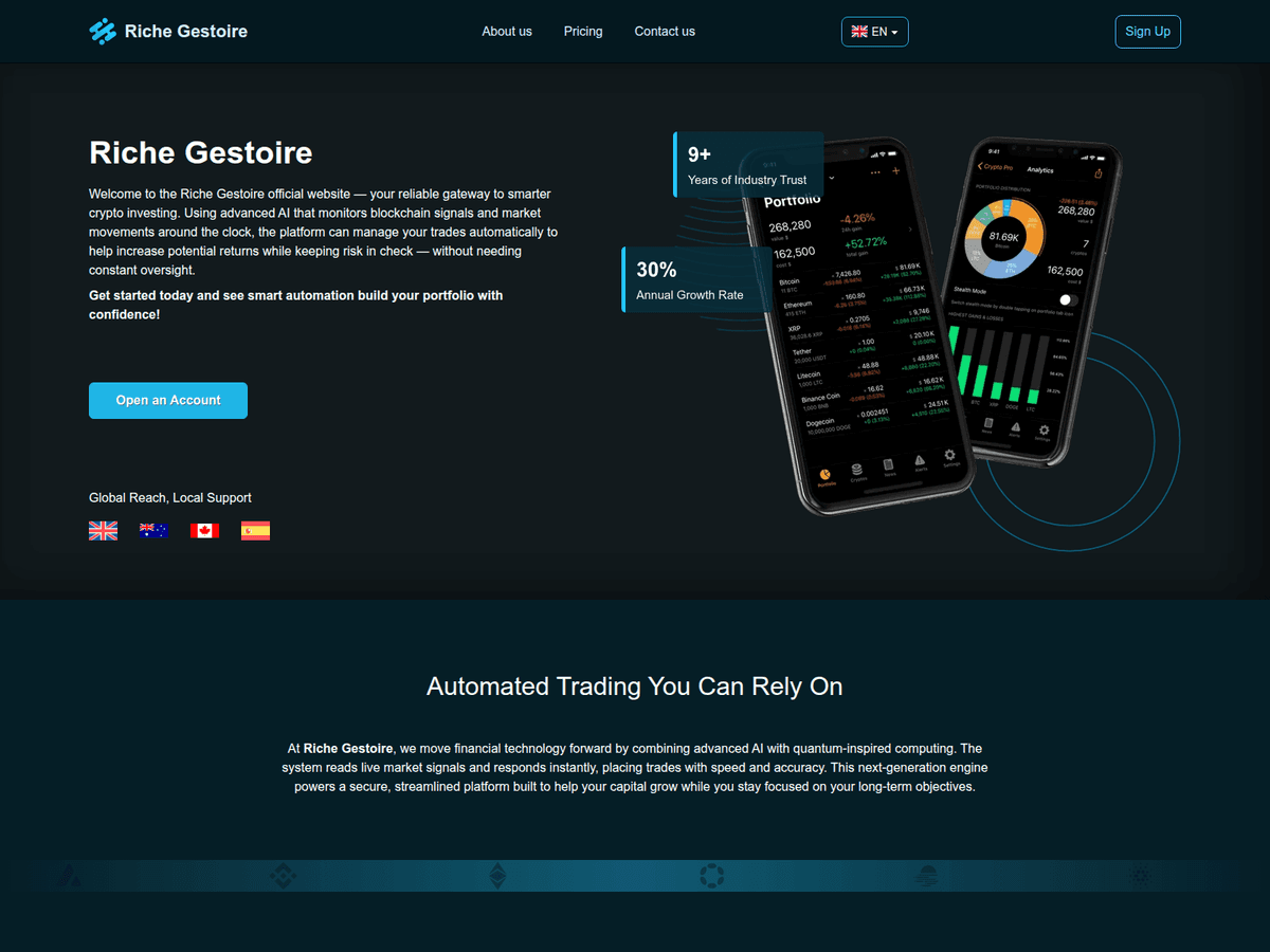 Screenshot der Webseite Gestoireriche (gestoireriche.top)