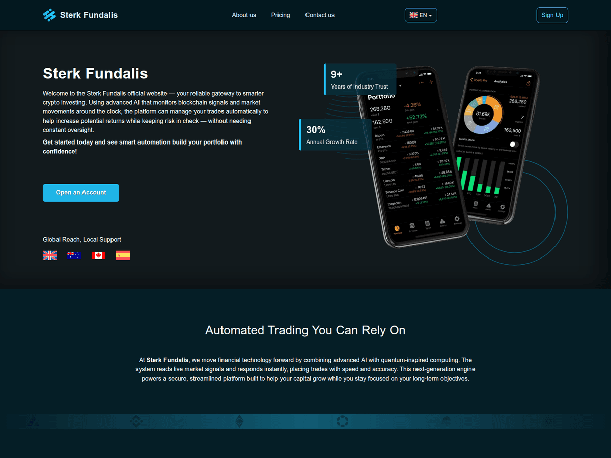 Screenshot der Webseite Fundalissterkuk (fundalissterkuk.com)