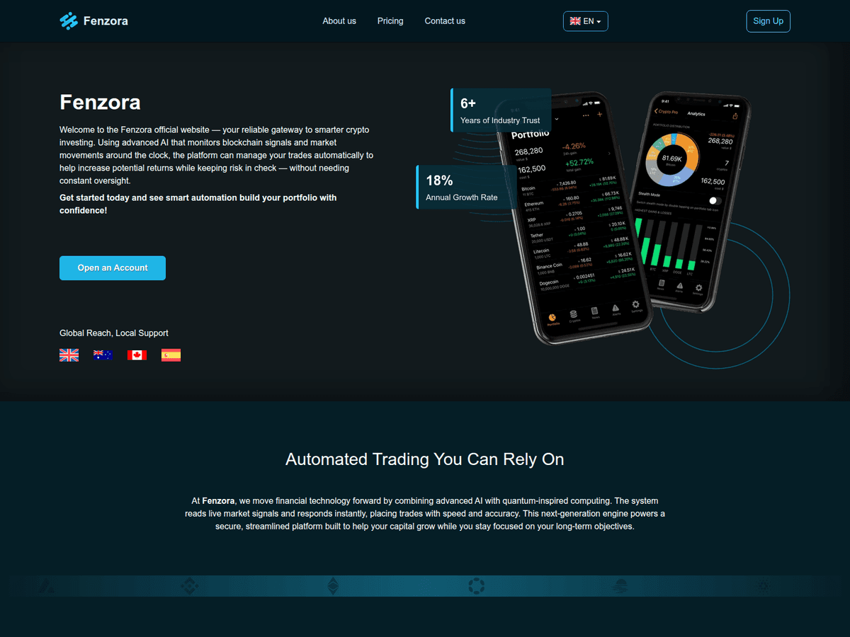 Screenshot der Webseite Fenzoranordic (fenzoranordic.com)