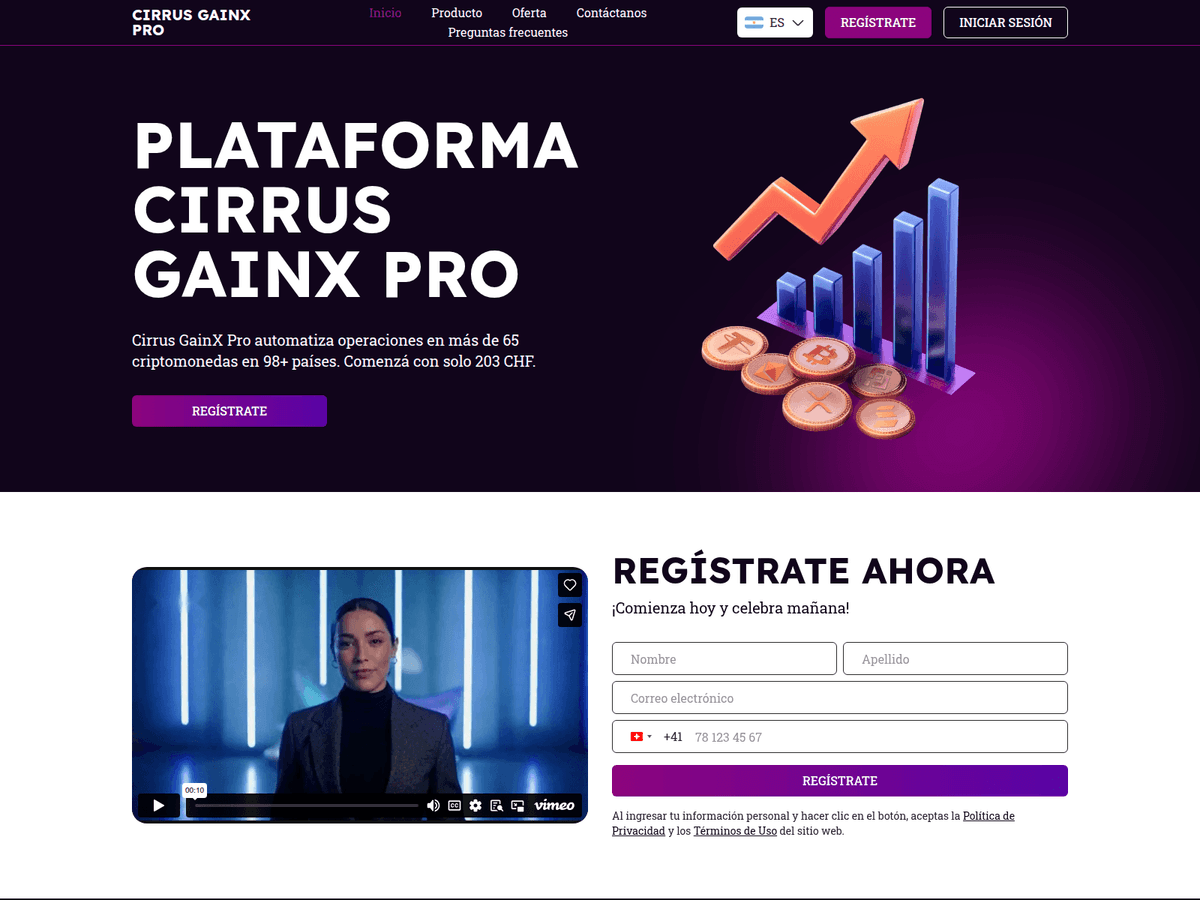 Screenshot von Cirrus Gainx Pro