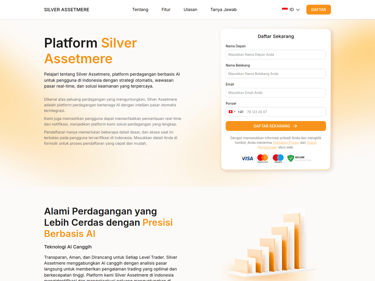 Screenshot der Webseite Silver Assetmere (silver-assetmere.com)