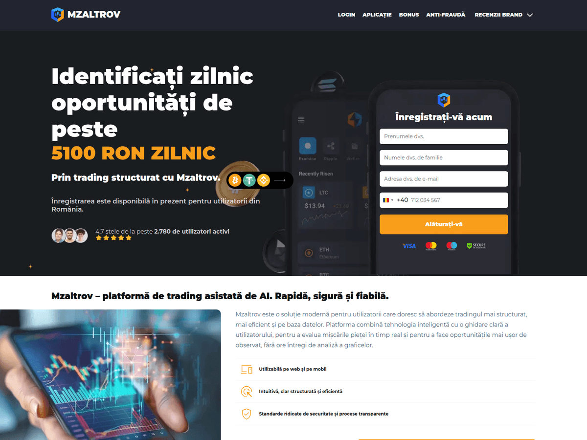 Screenshot der Webseite Mzaltrovai (mzaltrovai.net)