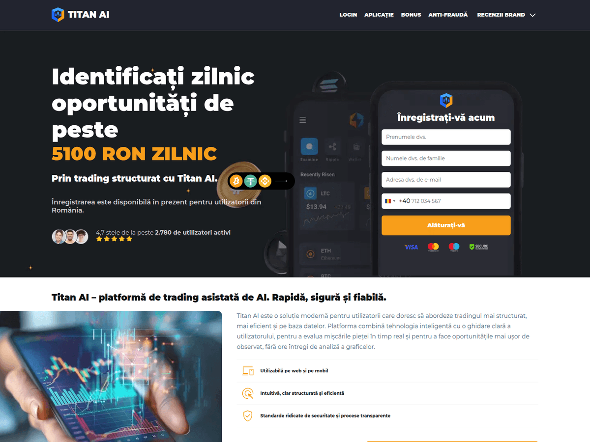 Screenshot der Webseite Ro Titanai (ro-titanai.com)