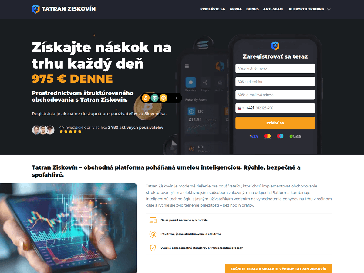 Screenshot der Webseite Tatranziskovin Sk (tatranziskovin-sk.com)