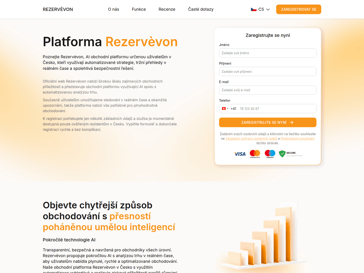 Screenshot der Webseite Rezervevon (rezervevon.com)