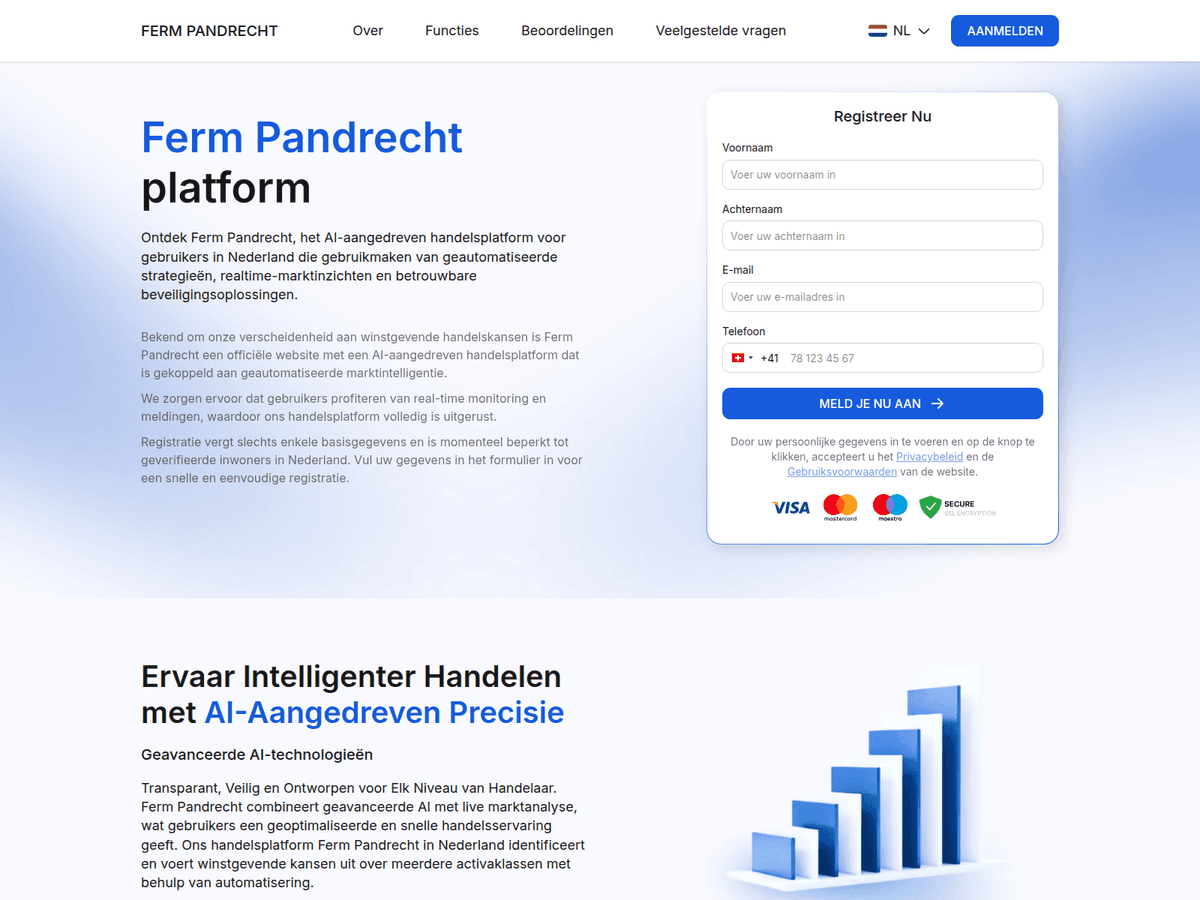 Screenshot der Webseite Ferm Pandrecht (ferm-pandrecht.com)