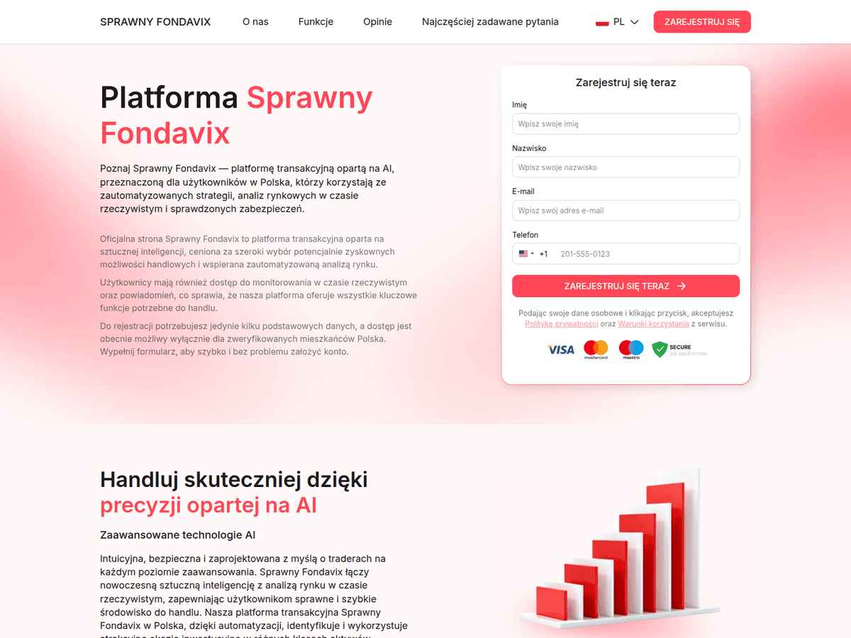Screenshot der Webseite Sprawny Fondavix (sprawny-fondavix.com)