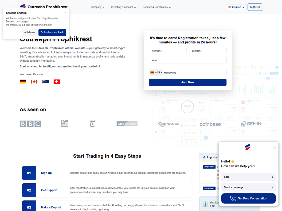 Screenshot von Outreeph Prophikrest