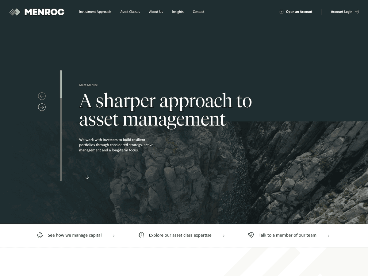Screenshot der Webseite Menroc Global (menroc-global.com)