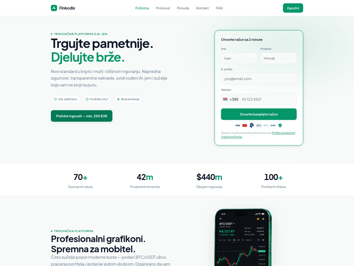 Screenshot von Finkodix