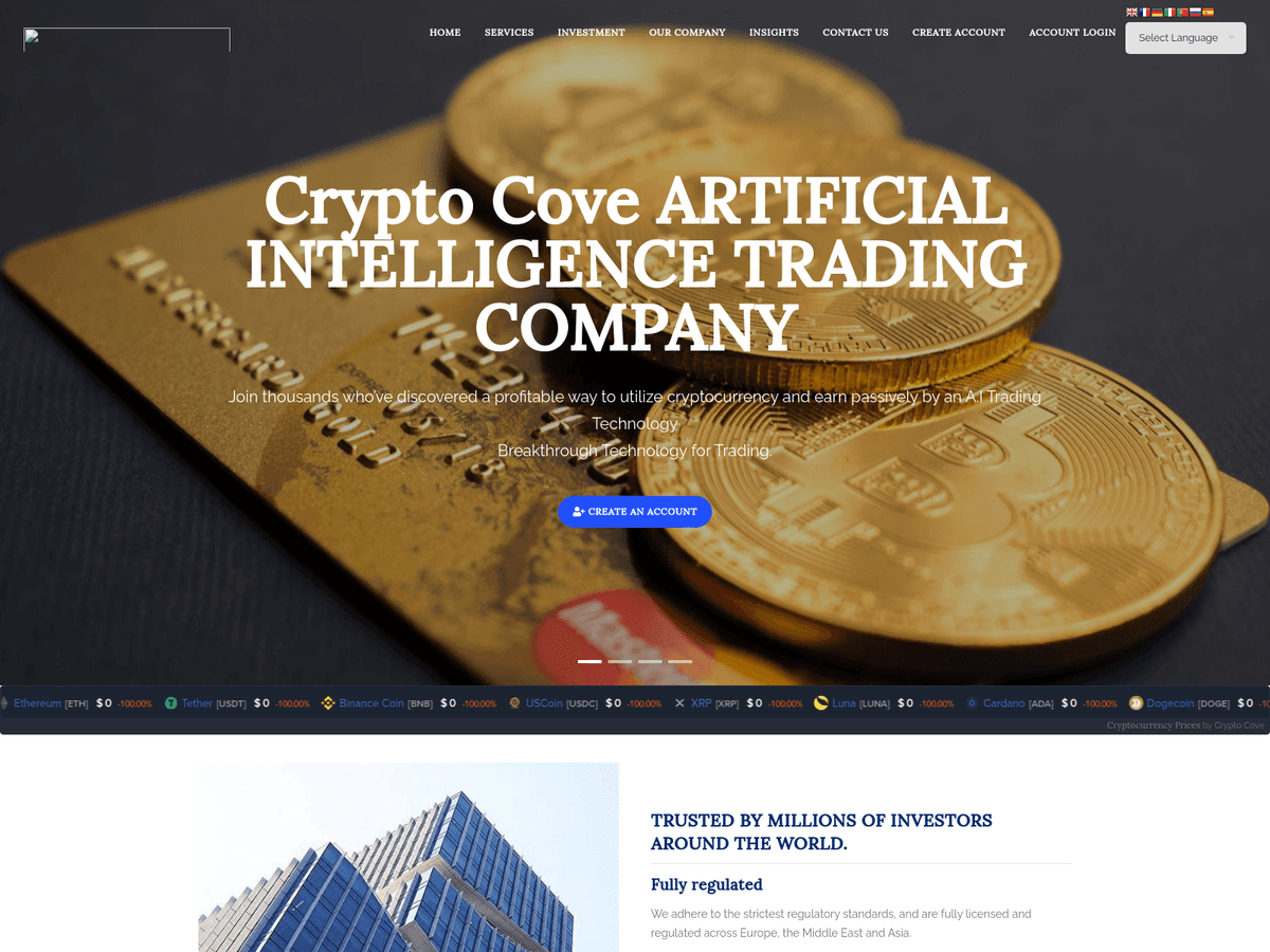 Screenshot von Covelandcapital