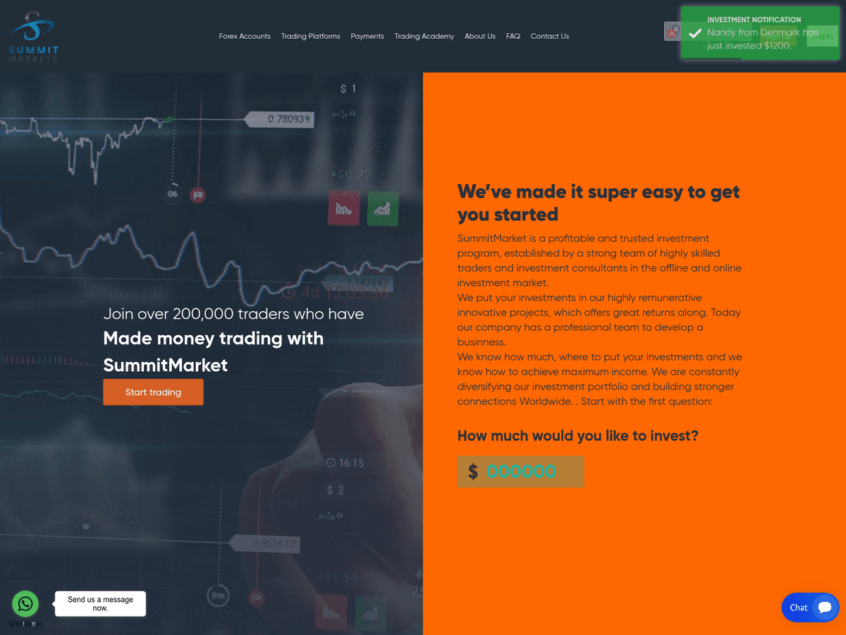 Screenshot von Summitmarkets