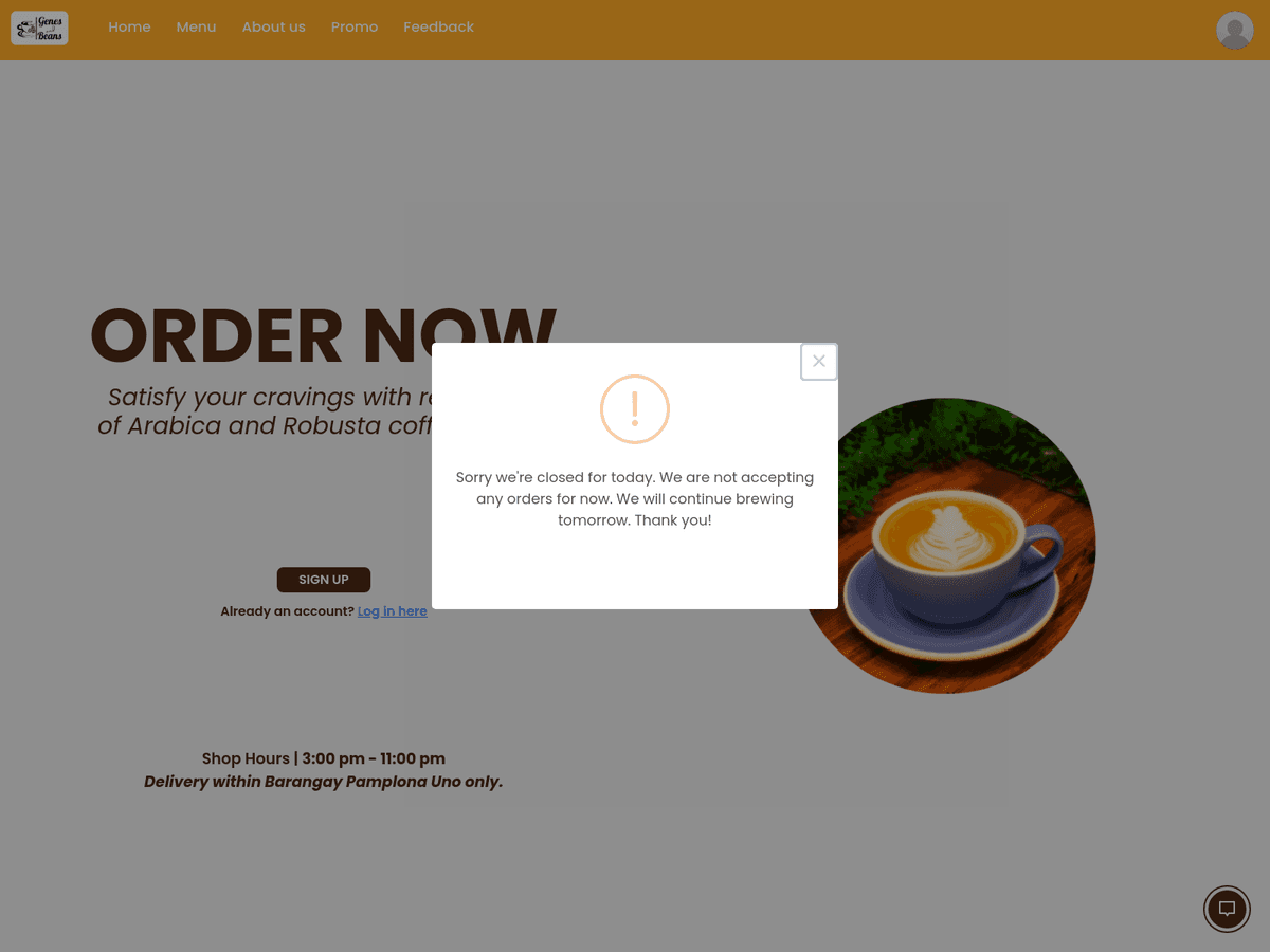 Screenshot der Webseite Genesandbeans (genesandbeans.com)