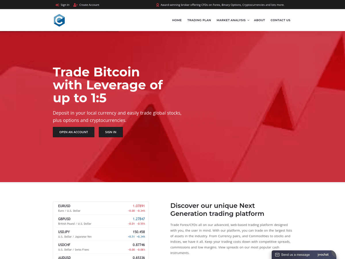 Screenshot von Cryptometrootrade