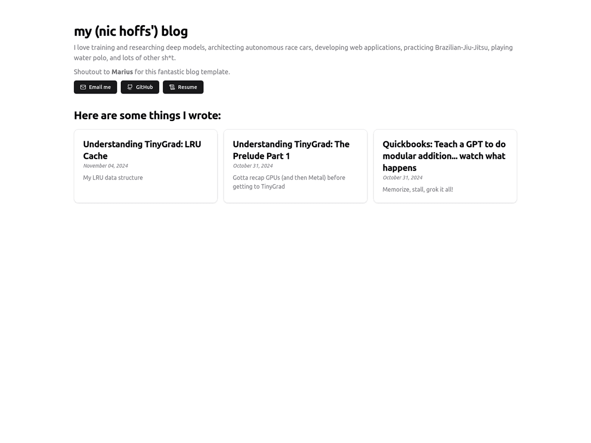 Screenshot der Webseite Nichoffs (nichoffs.com)