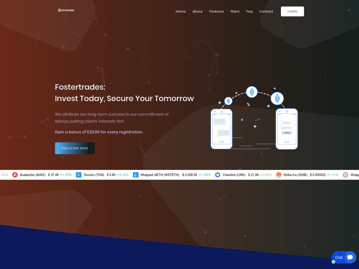 Screenshot von Fostertrades